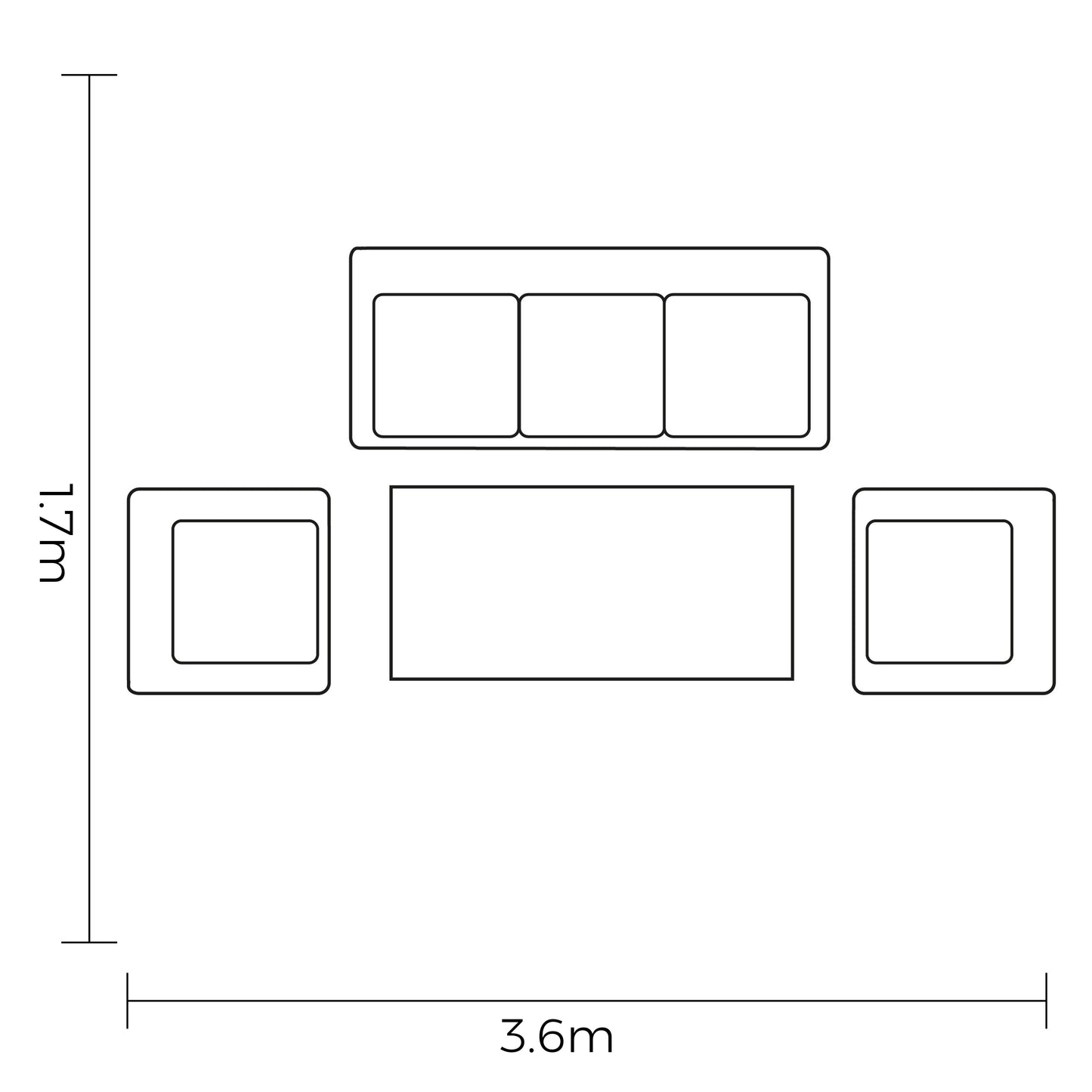 Hartman Buxton 3 Seat Lounge Set – Maize and Wheatgrass