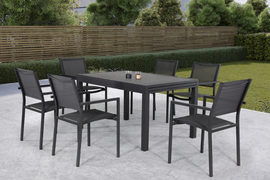 Kettler Menos Sento 6 Seater Dining Set with Extendable Table