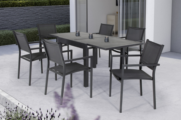 Kettler Menos Sento 6 Seater Dining Set with Extendable Table