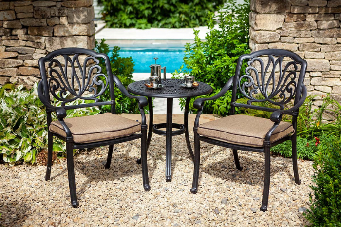 Amalfi Bistro Set in Bronze and Amber