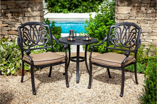 Amalfi Bistro Set in Bronze and Amber