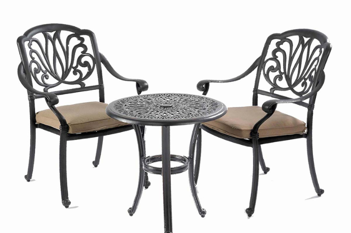 Amalfi Bistro Set in Bronze and Amber