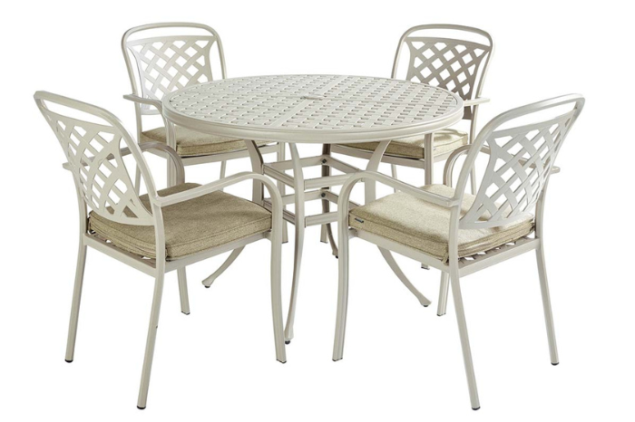 Berkley 4 Seat Dining Set in Maize and Wheatgrass