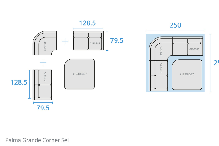 Kettler Palma Grande Corner Set in Oyster with Firepit
