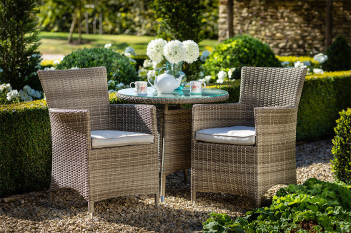 Westbury Bistro Set in Beech and Dove