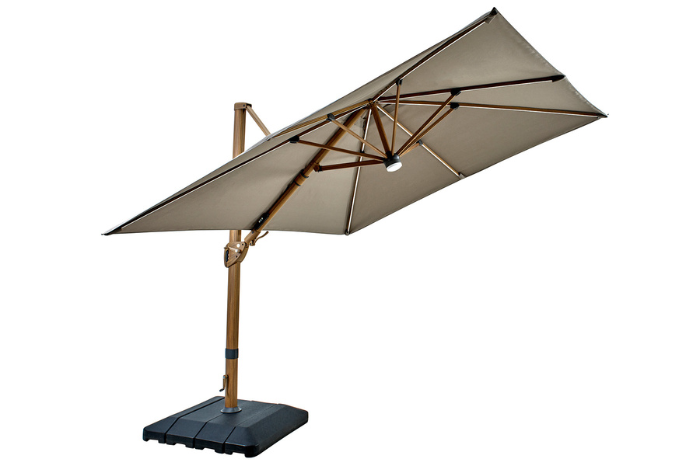 Seychelles 3m Square Cantilever Parasol with LEDs & Speaker