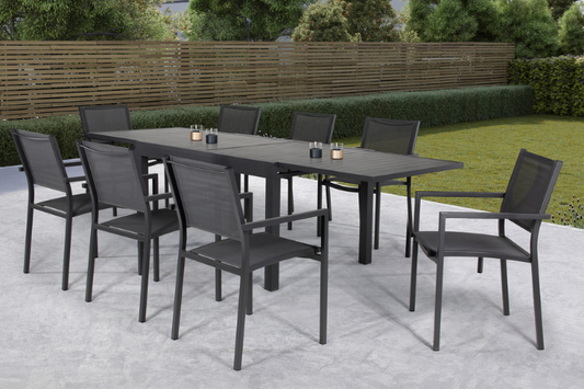 Kettler Menos Sento 8 Seater Dining Set with Extendable Table