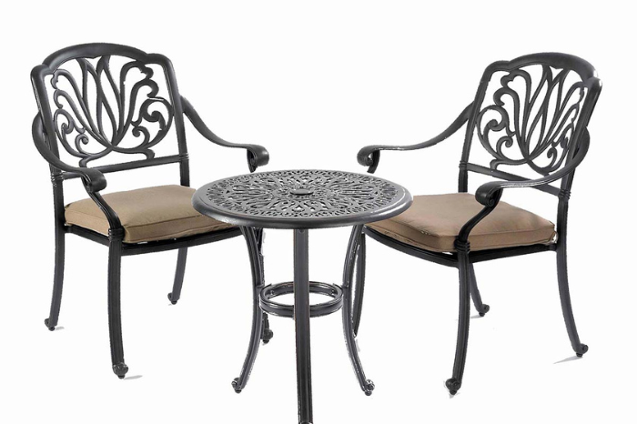 Amalfi Bistro Set in Bronze and Amber cutout