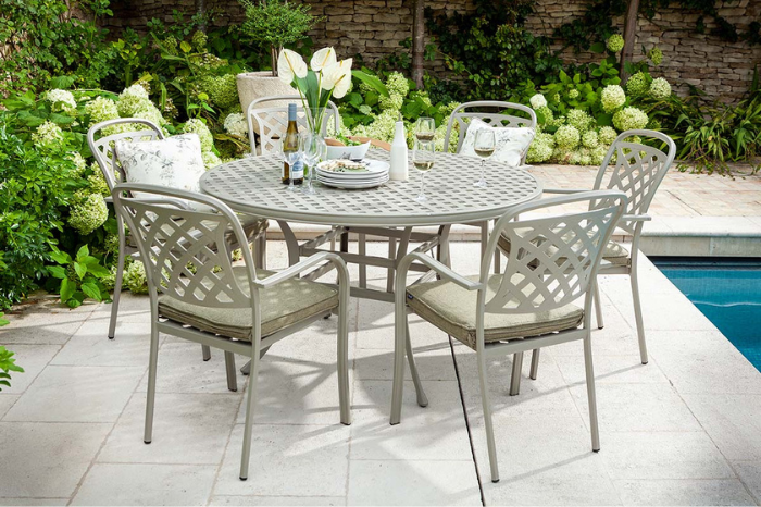 Set of aluminium garden furniture
