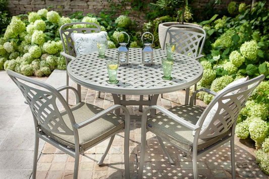Berkley 4 Seat Dining Set in Maize and Wheatgrass