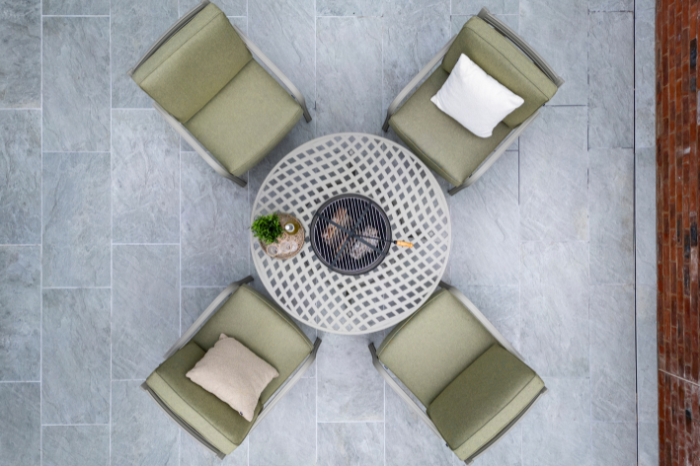Hartman Buxton 4 Seat Cosy Fire Pit Lounge Set