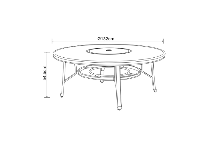 Hartman Buxton 4 Seat Cosy Fire Pit Lounge Set