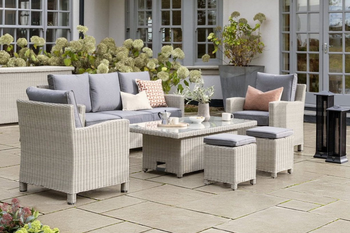 Kettler Palma Signature Dining Sofa Set full table set up