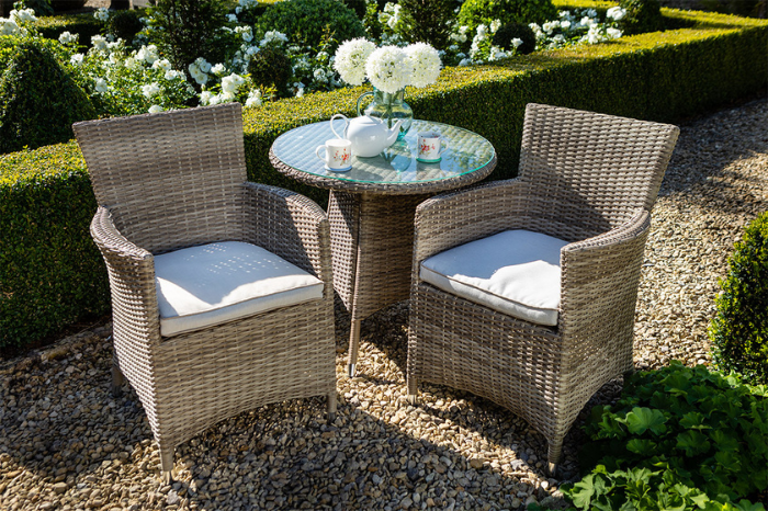 Westbury Bistro Set in Beech and Dove