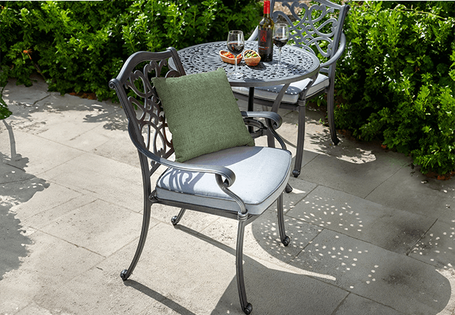 Hartman Capri Bistro Set – Antique Grey and Platinum
