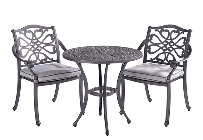 Hartman Capri Bistro Set – Antique Grey and Platinum
